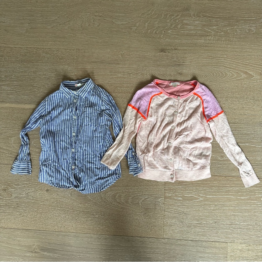 Crewcuts by J Crew Girls Cardigan Shirt Lot Size 4/5